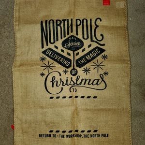 NWT Personalized Burlap Santa Sack, 19x31 inches, Wondershop